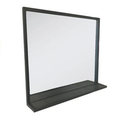 Badkamer spiegel Eternal met planchet, mat zwart 120x70x13cm