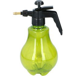 Kinzo Plantenspuit met hoge druk sproeier/sproeikop - kunststof - 1.4 liter - zwart/groen - Plantenspuiten
