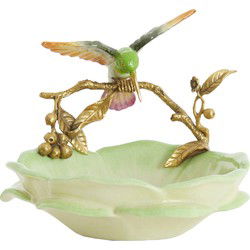 Light&living Schaal 24x21x20 cm HUMMINGBIRD groen+roze+brons