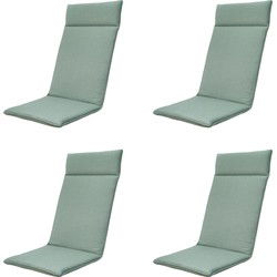 Madison -  Tuinstoelkussen Hoge Rug Napels kaki - Ca. 120x50 cm - Set van 4