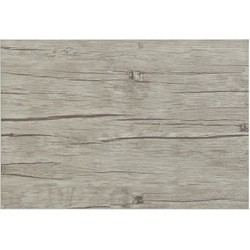 6x Onderlegger van lichtgrijs hout print 45 x 30 cm - Placemats