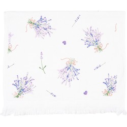 Clayre & Eef Gastendoekje  40x66 cm Paars Katoen Lavendel Toilet handdoek