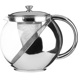 Secret de Gourmet - Theepot - glas/rvs - met filter - 1100 ml - Theepotten