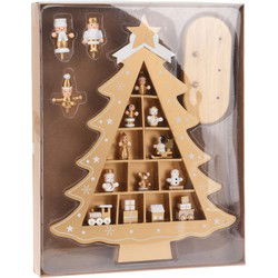Boom m hangdeco 30 cm goud kerstversiering