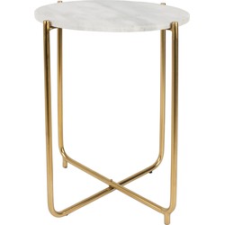 Housecraft Living Side Table Timpa Marble White