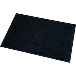 Wicotex Deurmat - 2x stuks - droogloopmat - zwart - 60 x 40 cm - Deurmatten