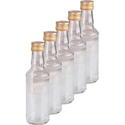 15x Glazen flessen met schoefdop 200 ml - Karaffen