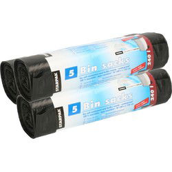 15x stuks afvalzakken/vuilniszakken - 240 liter - extra stevig - containerzakken - Vuilniszakken