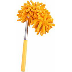 Telescopische duster oranje 26-74 cm - plumeaus