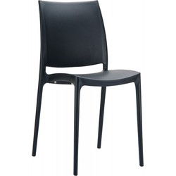 ENZO design stoel 53x46x82 cm Zwart