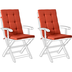 Beliani MAUI PREMIUM - Zitkussen-Rood-Polyester