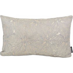 Velvet Grey Flower | 30 x 50 cm | Kussenhoes | Velvet/Polyester