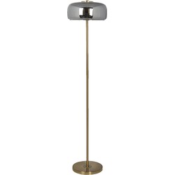 Clayre & Eef Vloerlamp  Ø 38x152 cm LED Grijs Metaal Staande Lamp