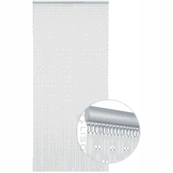 Vliegengordijn Liso ® Hulzengordijn LISO 0001 Transparant Mat | Kant en Klaar 92 x 209 cm