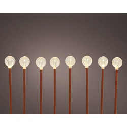 LED stake l210h20 cm roest/wwt 8st kerst - Lumineo