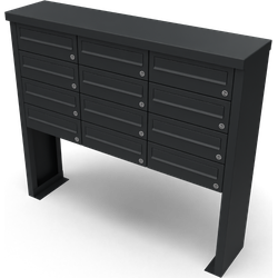 Multibox brievenbus 3 breed 4 hoog zwart