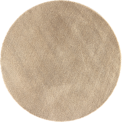 Metta rond vloerkleed teddystof beige - Ø 200 cm