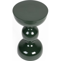 Bijzettafel Rond - Metaal Groen - 31x31x59cm - Lars
