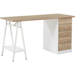 HEBER - Bureau - Lichte houtkleur - Spaanplaat