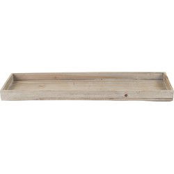 Houten naturel wash kaarsenplateau of onderzetter - 60 x 20 cm - Kaarsenplateaus