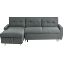 Beliani FLAKK - Hoekbank-Grijs-Polyester