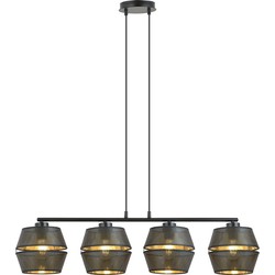 moderne hanglamp Bellini Zwart 4-lichts