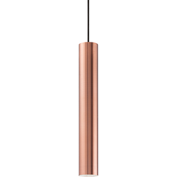 Ideal Lux Look Hanglamp - Moderne Koperen Hanglamp van Metaal - 6 x 6 x 140 cm - GU10 Fitting