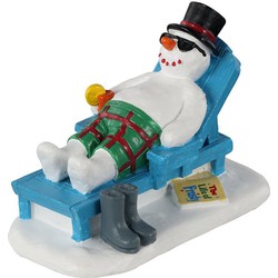Relaxing snowman
