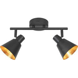 Mexlite - spot - Oeroe - zwart - metaal - opbouwspot - E14 - 4114ZW