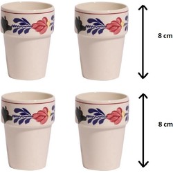 Boerenbont Boerenbont Kindermelkbeker hoogte 8 cm set van 4