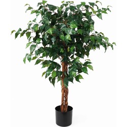 Kunstplant Fig Ficus - Groen - 76x76x110cm