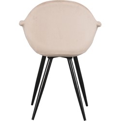 LABEL51 Eetkamerstoel Forli - Zand - Fluweel - Black Frame