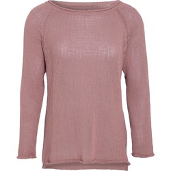 Knit Factory Jasmin Gebreide Dames Trui - Oud Roze - 36/38 - 80% Gerecycled katoen