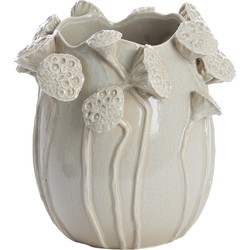 Light&living Vaas deco 26,5x25,5x26,5 cm LAVCI keramiek glans licht grijs