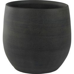 Ter Steege Plantenpot - moderne look - zwart - 31 x 28 cm - Plantenpotten
