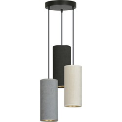 retro hanglamp Rizzo Zwart 3-lichts  - Øcm