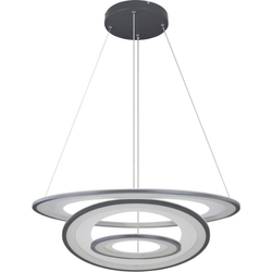 Industriële hanglamp Torrelle - L:79.5cm - LED - Metaal - Zwart