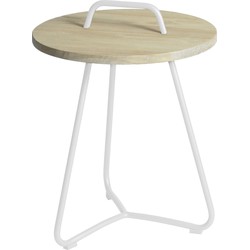 Ava side table diameter48,5x63 cm stonewhite - Max&Luuk