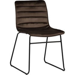 PoleWolf - Ripple chair - Velvet - Espresso