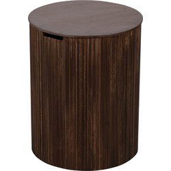 Lewis & Loft Bijzettafel Lonne - FSC® mangohout – ⌀40 – Walnoot bruin