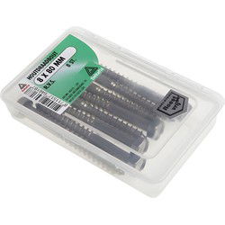 Houtdraadbout 7x90mm rvs 10st