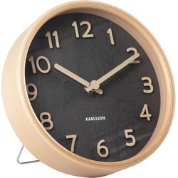 Table Clock Pure Wood Grain 