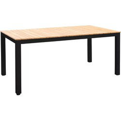 Arashi dining table 169x90cm. alu black/teak