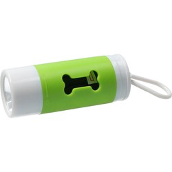 Banzaa Honden Poepzakjes Dispenser met LED Zaklamp 20 zakjes Groen