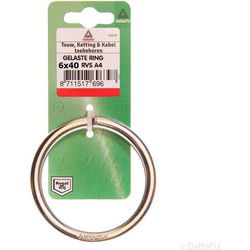 Gelaste ring 6x40 rvs