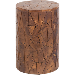 DAWSON - Bijzettafel - Donkere houtkleur - Teakhout