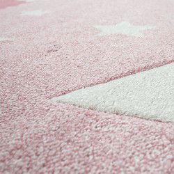 Kindervloerkleed - Elara - Sterren - Roze - 120x170 cm