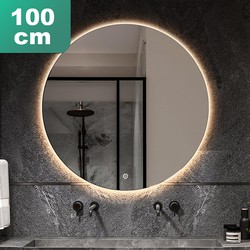 Badkamerspiegel Rond 100 cm - LED Verlichting en Anti Condens Verwarming