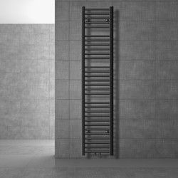 Badkamerradiator Sahara 300x1800 mm antraciet recht met middenaansluiting
