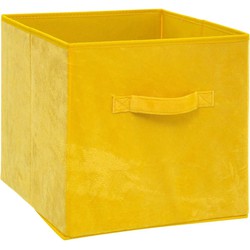 5Five Opbergmand/kastmand - geel - 29 liter - 31 x 31 x 31 cm - Opbergmanden